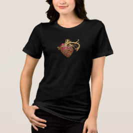 Camiseta Coração e Lágrimas Anatômicas Steampunk