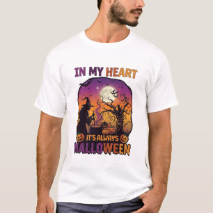 Camiseta Coração É Sempre Noite das Bruxas Caldeirão de Bru