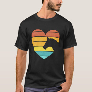 Camiseta Coração Engraçado Equitação Amante de Cavalos Garo