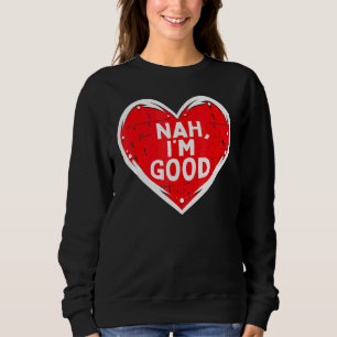 Camiseta Coração Engraçado Nah Sou Bom Solteiro Anti-Dia de