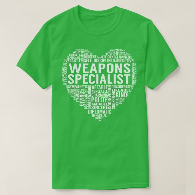 Camiseta Coração Especialista em Armas (Frente do Design)