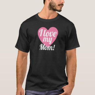 Camiseta Coração Eu Amo A Minha Mãe Dia de as mães