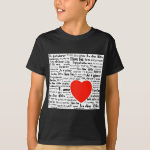 Camiseta coração eu te amo