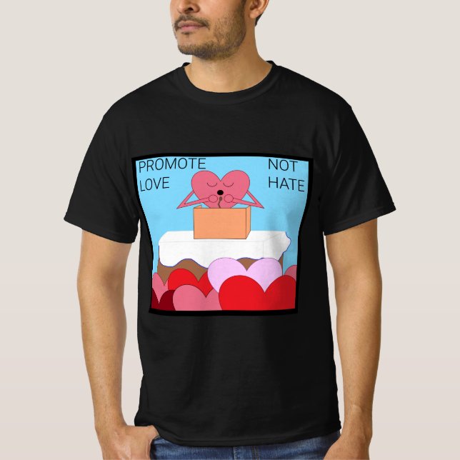 Camiseta Coração Fazendo Discurso Sobre Amor (Frente)