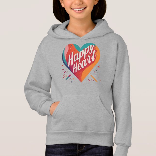 Camiseta Coração Feliz da Menina (Frente)