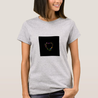 Camiseta Coração Floral