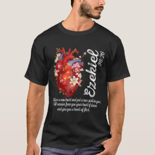 Camiseta Coração Floral Ezequiel 36_26 Coração De Carne Chr