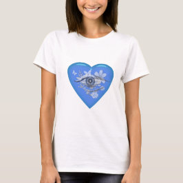 Camiseta Coração Floral Olho Místico