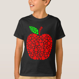 Camiseta Coração Fofo Apple Vermelho Homens Mulheres Funny