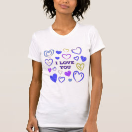 Camiseta Coração Fofo Desenhado à Mão