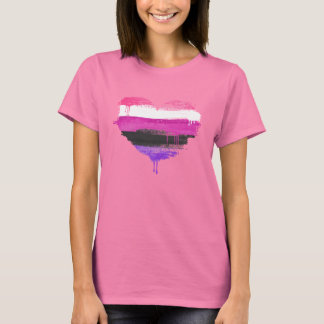 CAMISETA CORAÇÃO GENDERFLUIDA - AMOR GENDERFLUIDO -