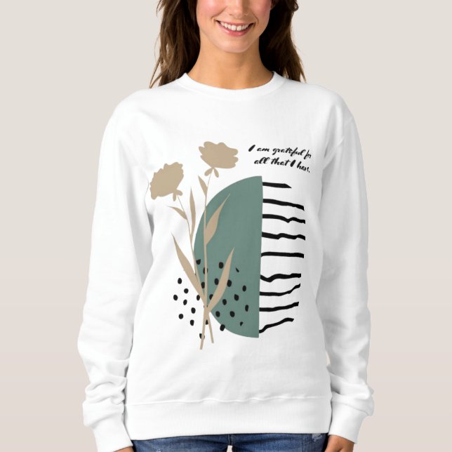 Camiseta Coração Grato Abundância Interior Simplesmente Gra (Frente)