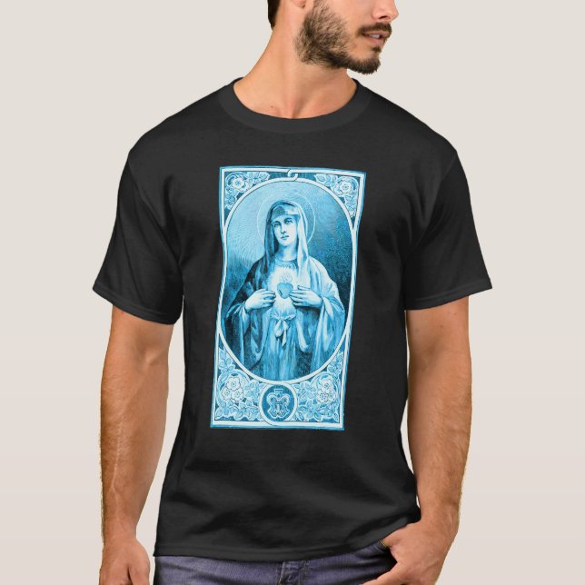 Camiseta Coração Imaculado De Maria Ave Maria Nossa Católic (Frente)