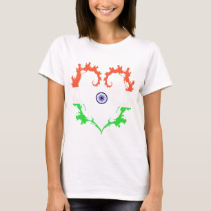 Camiseta coração-india