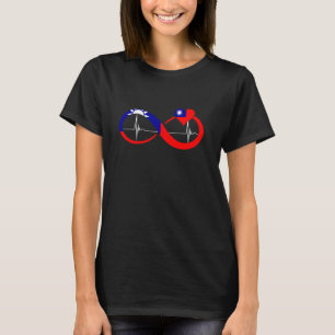 Camiseta Coração Infinito de Taiwan Orgulho Taiwanês Batime