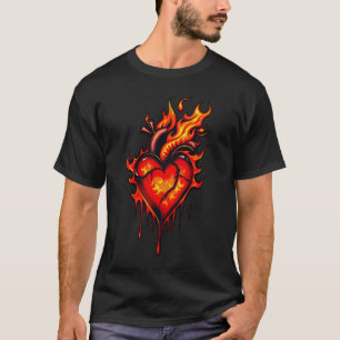 Camiseta Coração inflamável.