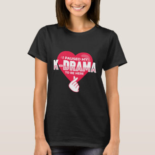 Camiseta Coração K-Drama Presentes na Coreia do Sul na Cor