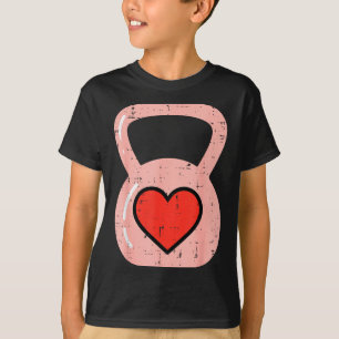 Camiseta Coração Kettlebell Academia Fitness Dia dos Namora