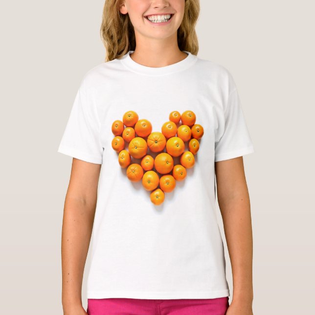 Camiseta Coração Laranja (Frente)