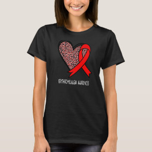 Camiseta Coração-Leopardo Eritromelalgia Sensibilização Fit