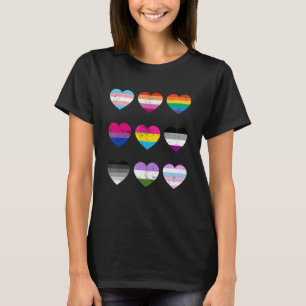 Camiseta Coração Lgbt Sinalizador feliz mês transgênero mtf