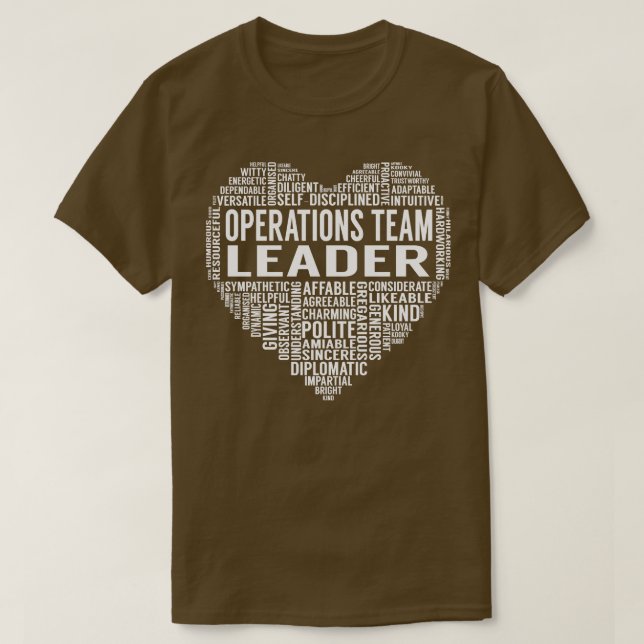 Camiseta Coração Líder da Equipe de Operações (Frente do Design)