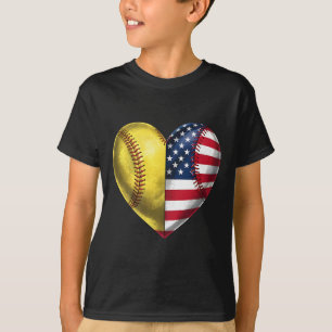 Camiseta Coração Macio Americano Bandeira Dos EUA 4 De Julh