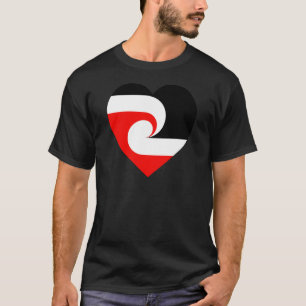 Camiseta Coração maori da bandeira