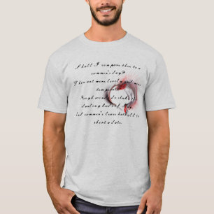 Camiseta Coração Metálico com o soneto de Shakespeare 18