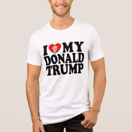 Camiseta Coração Meu Donald Trump 47º Presidente