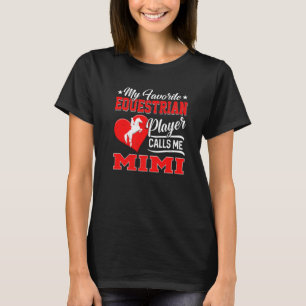 Camiseta Coração Meu Jogador Equestre Favorito Me Chama Gig