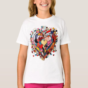 Camiseta Coração Mosaico de Amor