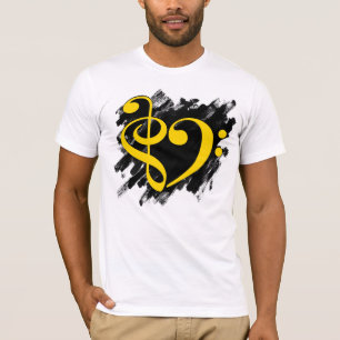 Camiseta Coração Musical do Coração Crítico e Limpo do Bass