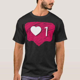 Camiseta Coração na bruxa-bolha vermelha mustang