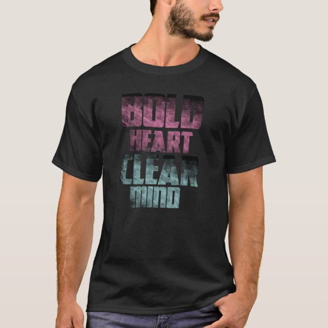 Camiseta Coração Negrito, Mente Limpa (Frente)