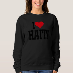 Camiseta Coração o Haiti com coração vermelho Eu amo o Hait