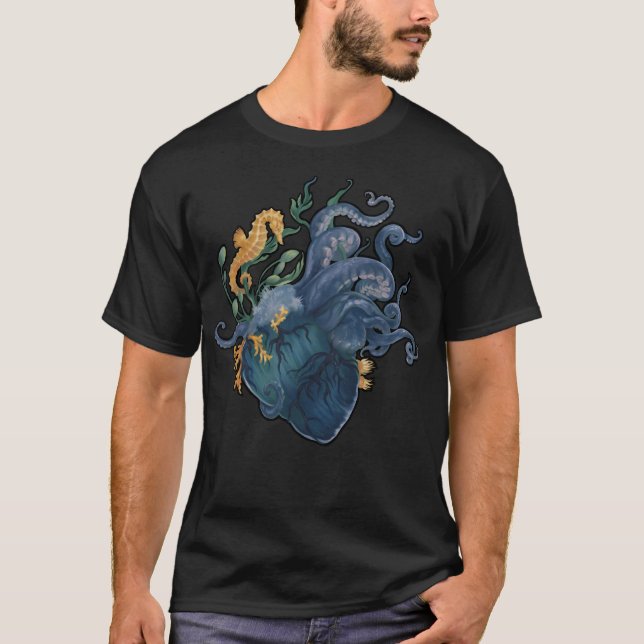 Camiseta Coração - Oceano (Frente)