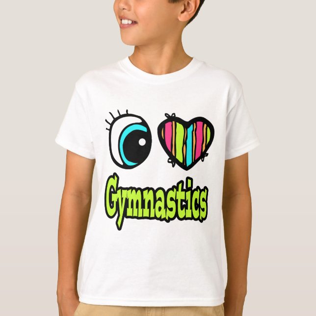 Camiseta Coração Óctil Adoro ginástica (Frente)