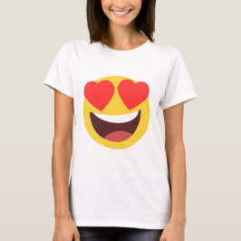 Camiseta Coração Olhos Emoji