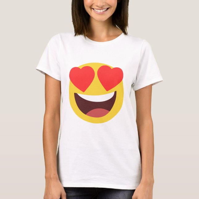 Camiseta Coração Olhos Emoji (Frente)