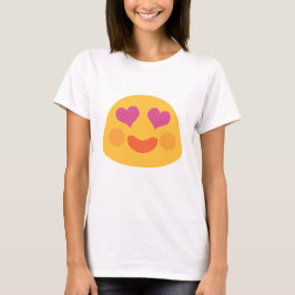 Camiseta Coração Olhos Emoji