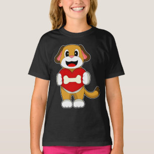Camiseta Coração Óssea de Cão