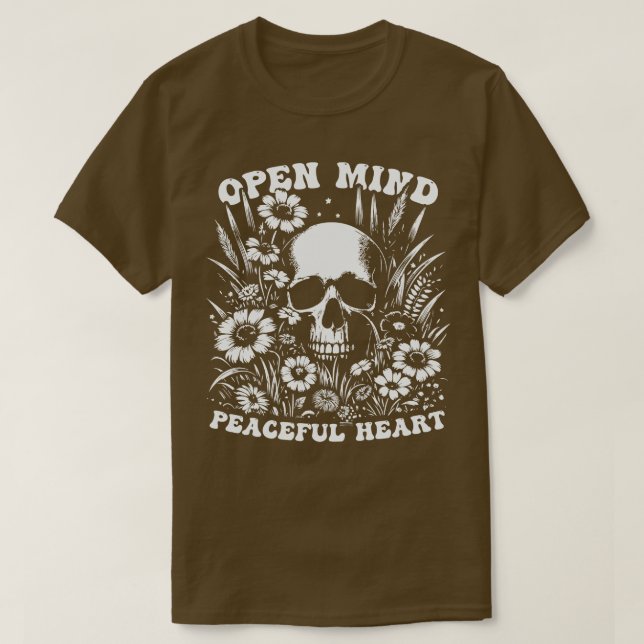 Camiseta Coração Pacífica 2 de Mente Aberta (Frente do Design)