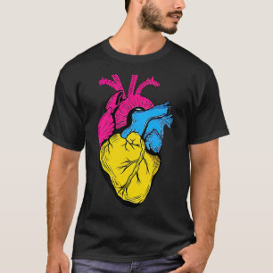 Camiseta Coração Pansual Retrotraumatizante LGBQ do Pan P