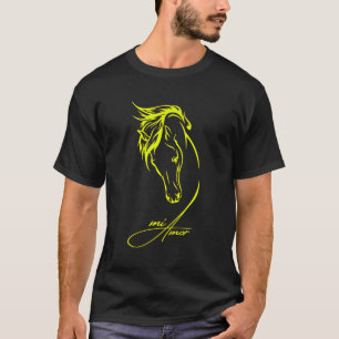 Camiseta Coração Para Cavalos Cavaleiros Cavaleiros Cavalei