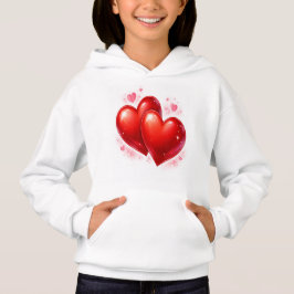 Camiseta Coração para Crianças, Moda Feminina Infa