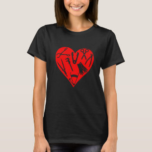 Camiseta Coração Para Vidro Vidro Vidro Vidro A