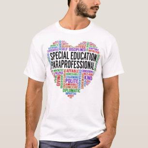 Camiseta Coração Paraprofissional de Educação Especial