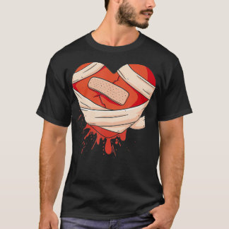 Camiseta Coração partido, coração partido, triste Dia dos N