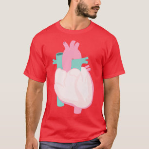 Camiseta Coração pastel anatômico